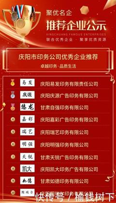 【優秀企業推薦】慶陽市印務公司優秀企業推薦公示
